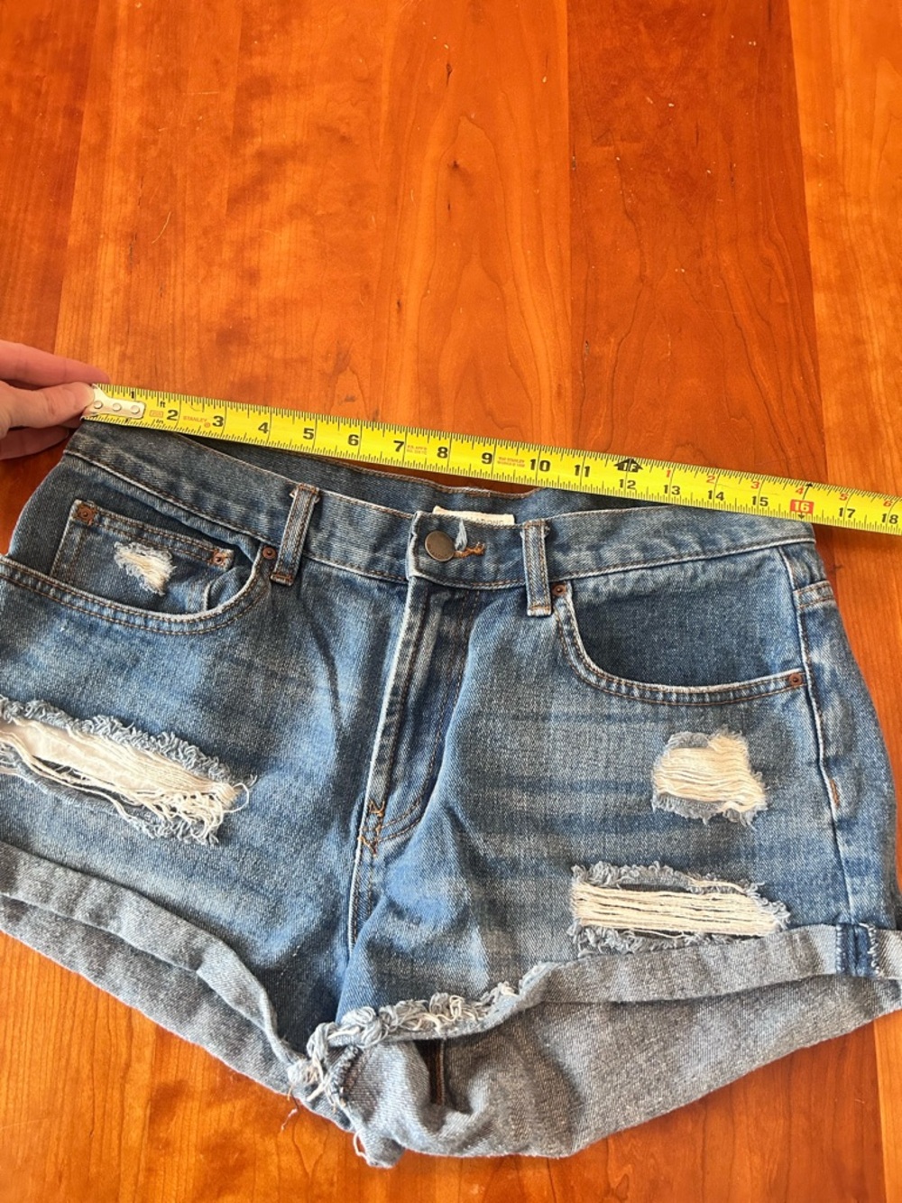 Billabong New Size 30 Drift Away Distressed Denim Shorts - Picture 4 of 8